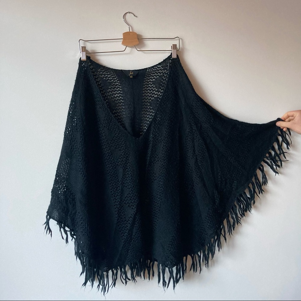 Soft Black Poncho
